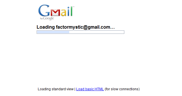 Gmail Loading Screen (After)