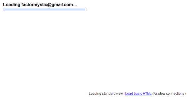 Gmail Loading Screen (Before)