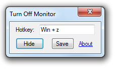Turn Off Monitor screenshot